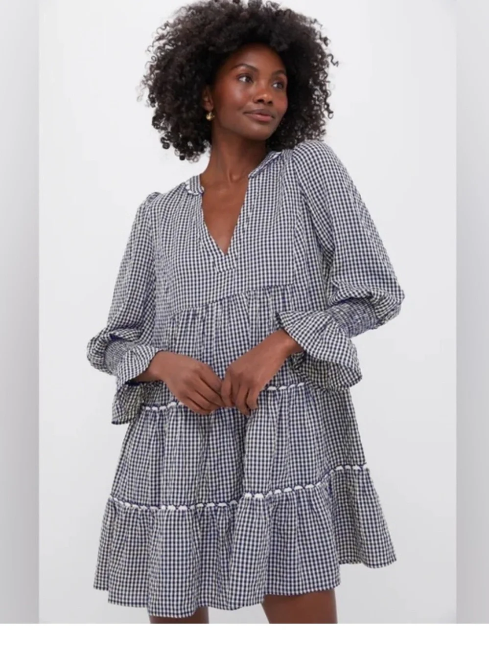 POMANDER PLACE NavyGingham Kenzo Dress from Tuckernuck Size L NWT